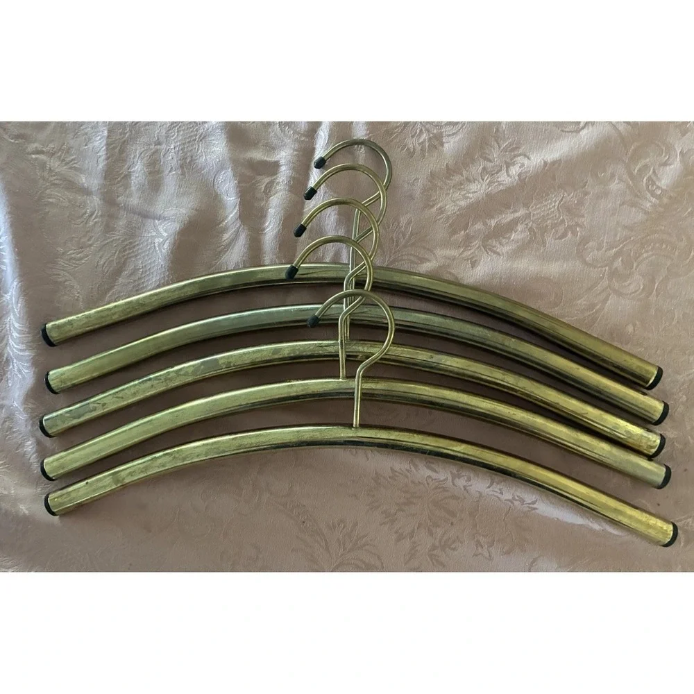 Vintage Metal Hangers Brass Regency‎ MCM Heavy Duty Lot Of 13 *flaws